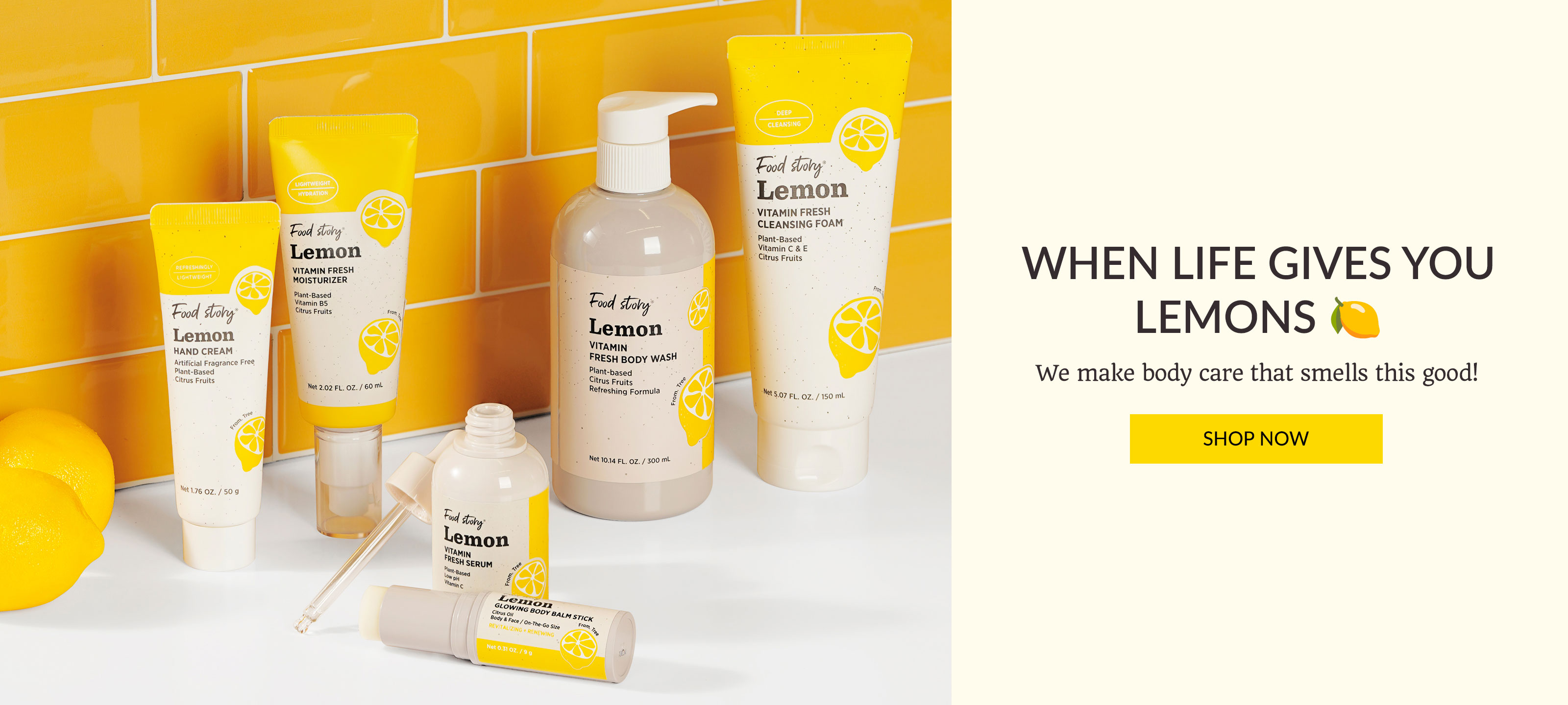 when life gives you lemons we make body care that smells this good! food story lemon collection
