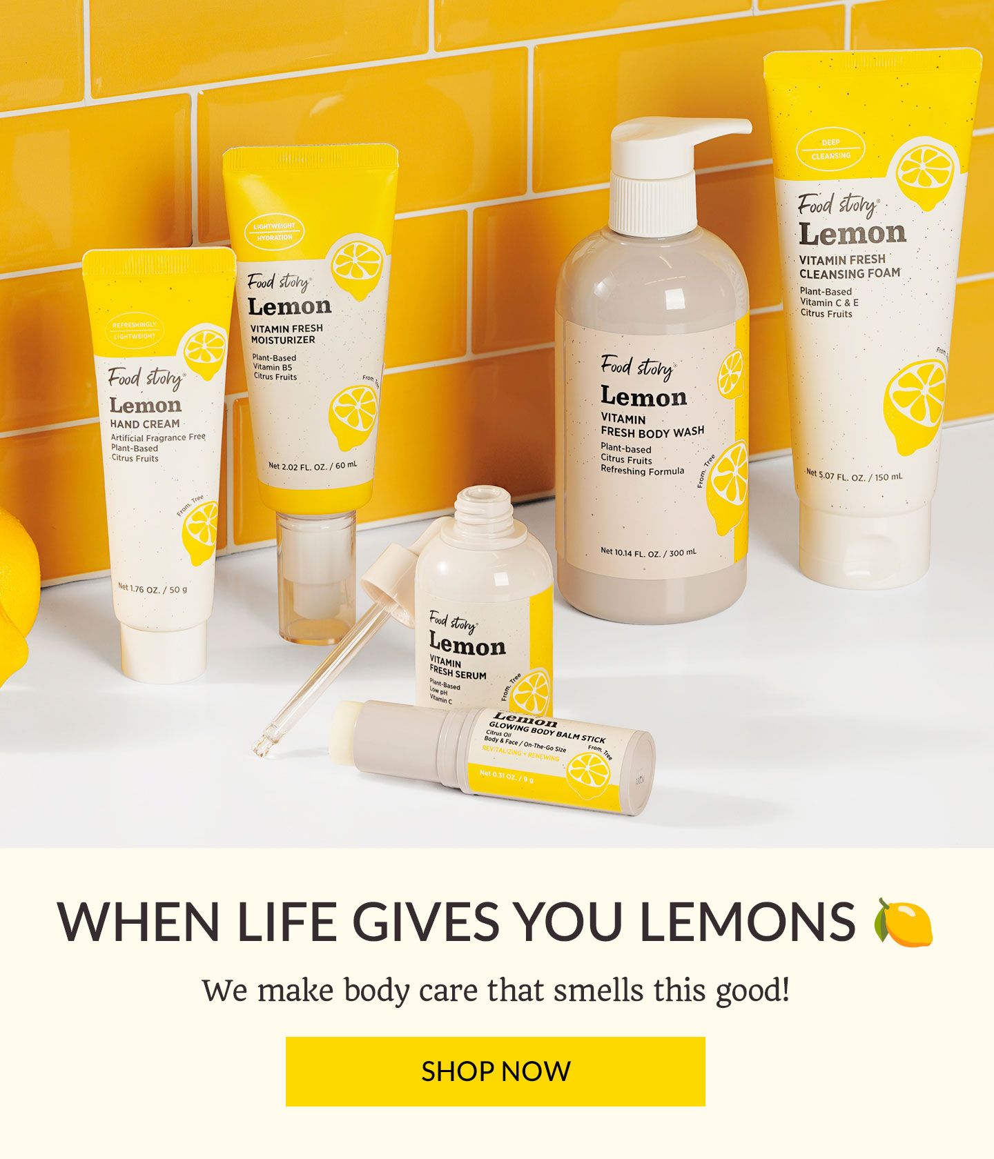 when life gives you lemons we make body care that smells this good! food story lemon collection
